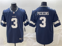 Men's Dallas Cowboys #3 George pickens Navy 2025 Vapor Untouchable Limited Jersey