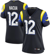 Women Los Angeles Rams #12 Puka Nacua Black 2025 F.U.S.E. “Rivalries” Vapor Limited Jersey