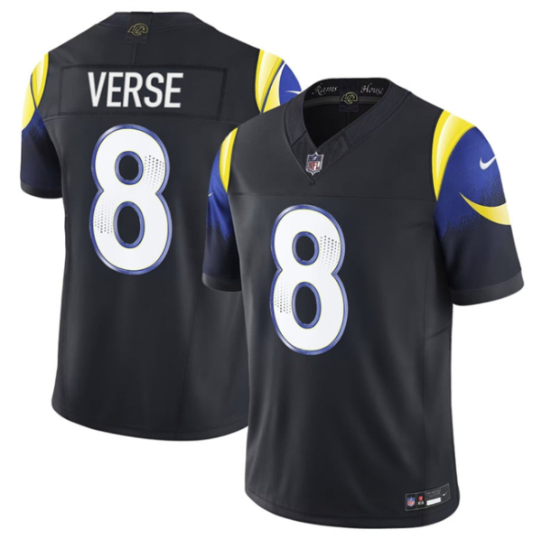 Youth Los Angeles Rams #8 Jared Verse Black 2025 F.U.S.E. “Rivalries” Vapor Limited Jersey