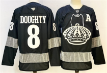 Men's Los Angeles Kings #8 Drew Doughty Black 2024-25 Home Stitched Hockey Jersey