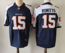 Men's Denver Broncos #15 Nik Bonitto Blue 2024 F.U.S.E. Vapor Limited Stitched Football Jersey