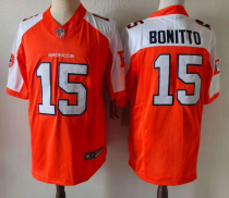 Men's Denver Broncos #15 Nik Bonitto Orange 2024 F.U.S.E. Vapor Limited Stitched Football Jersey