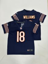 Chicago Bears #18 Caleb Williams Navy Vapor Untouchable Limited Toddlers Jersey