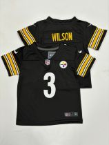 Pittsburgh Steelers #3 Russell Wilson Black Vapor Untouchable Limited Toddlers Jersey