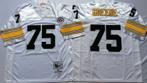 White Joe Greene Steelers Throwback #75 Jersey