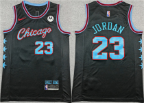 Men's Chicago Bulls #23 Michael Jordan Black 2025-26 City Edition Stitched Jersey