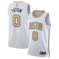 Men's Boston Celtics #0 Jayson Tatum White 2025/26 City Edition Swingman Stitched  Jersey