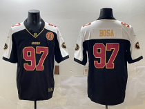 Men's San Francisco 49ers #97 Nick Bosa Black F.U.S.E. Golden Gate Bridge With 3-Star Patch Jersey