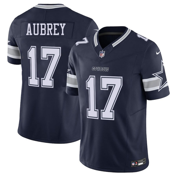 Men's Dallas Cowboys #17 Brandon Aubrey Navy 2025 F.U.S.E Vapor Untouchable Limited Jersey