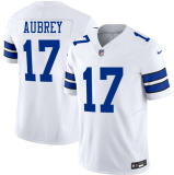 Men's Dallas Cowboys #17 Brandon Aubrey White 2025 F.U.S.E Vapor Untouchable Limited Jersey