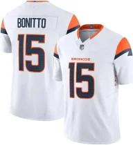 Youth Denver Broncos #15 Nik Bonitto White 2024 F.U.S.E. Vapor Limited Stitched Football Jersey