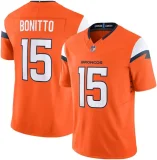 Youth Denver Broncos #15 Nik Bonitto Orange 2024 F.U.S.E. Vapor Limited Stitched Football Jersey