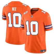 Youth Denver Broncos #10 Bo Nix Orange F.U.S.E. Mile High Collection 1977 Throwback Jersey