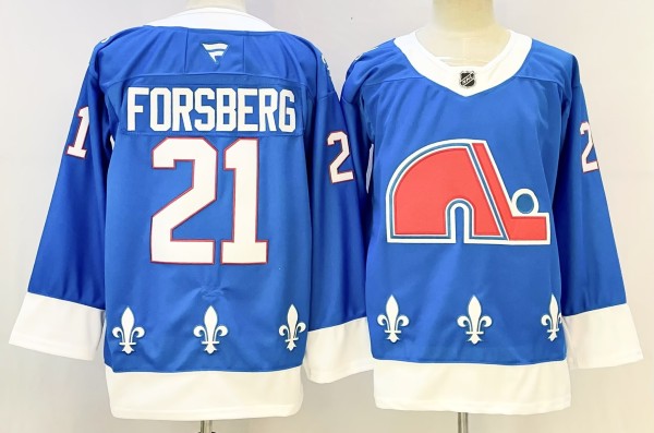 Men's Colorado Avalanche #21 Peter Forsberg Blue 2025 Alternate Stitched Jersey