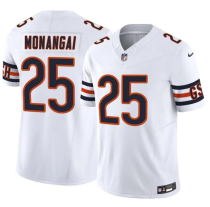 Men's Chicago Bears #25 Kyle Monangai White 2025 F.U.S.E. Vapor Untouchable Limited Jersey
