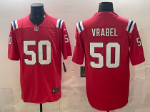 Men's New England Patriots #50 Vrabel Red Vapor Limited Jersey