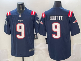 Men's New England Patriots #9 Kayshon Boutte Navy Vapor Limited Jersey