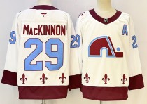 Men's Colorado Avalanche #29 Nathan MacKinnon White 2025 Alternate Stitched Jersey