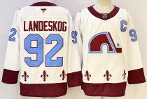 Men's Colorado Avalanche #92 Gabriel Landeskog White 2025 Alternate Stitched Jersey