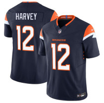 Men's Denver Broncos #12 RJ Harvey Navy F.U.S.E. Vapor Limited Stitched Jersey