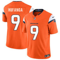 Men's Denver Broncos #9 Talanoa Hufanga Orange 2025 Draft F.U.S.E. Vapor Limited Stitched Football Jersey