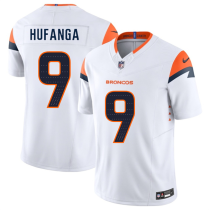 Men's Denver Broncos #9 Talanoa Hufanga White 2025 Draft F.U.S.E. Vapor Limited Stitched Football Jersey
