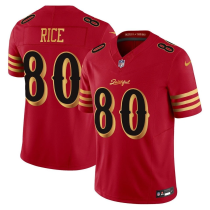 Men's San Francisco 49ers #80 Jerry Rice Red 2025 F.U.S.E. “Rivalries” Vapor Limited Jersey