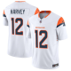 Men's Denver Broncos #12 RJ Harvey White 2024 F.U.S.E. Vapor Limited Stitched Football Jersey