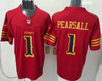 Men's San Francisco 49ers #1 Ricky Pearsall Red 2025 F.U.S.E. “Rivalries” Vapor Limited Jersey