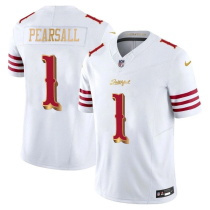 Men's San Francisco 49ers #1 Ricky Pearsall White 2025 F.U.S.E. “Rivalries” Vapor Limited Jersey