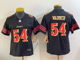 Women San Francisco 49ers #54 Fred Warner Black 2025 F.U.S.E. “Rivalries” Vapor Limited Jersey