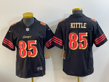 Women San Francisco 49ers #85 George kittle Black 2025 F.U.S.E. “Rivalries” Vapor Limited Jersey