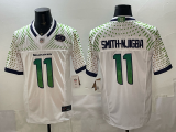 Men's Seattle Seahawks #11 Jaxon Smith-Njigba White 2025 F.U.S.E. “Rivalries” Vapor Untouchable Limited Jersey