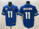 Men's Seattle Seahawks #11 Jaxon Smith-Njigba 2025 F.U.S.E. Royal 50th patch Vapor Untouchable Limited Jersey