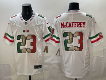 Men's San Francisco 49ers #23 Christian McCaffrey White 2025 F.U.S.E. Mexico Vapor Limited Jersey