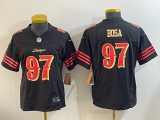 Women San Francisco 49ers #97 Nick Bosa Black 2025 F.U.S.E. “Rivalries” Vapor Limited Jersey