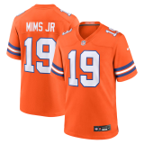Men's Denver Broncos #19 Marvin Mims Jr Orange 2025 F.U.S.E. Mile High Collection 1977 Throwback Jersey