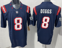 Men's New England Patriots #8 Stefon Diggs Navy F.U.S.E. “Rivalries” Vapor Limited Jersey