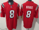 Men's New England Patriots #8 Stefon Diggs Red F.U.S.E. Vapor Limited Jersey