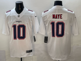 Men's New England Patriots #10 Drake Maye White Vapor Limited Jersey