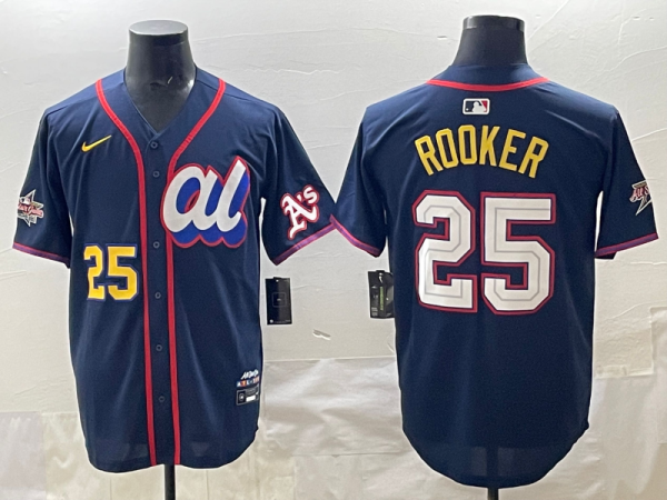 Men's Oakland Athletics #25 Brent Rooker Navy 2025 All-Star Edition Limited Stitched Jersey