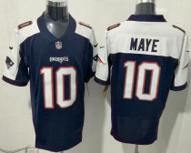 Men's New England Patriots #10 Drake Maye Navy F.U.S.E. “Rivalries” Vapor Limited Jersey
