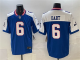 Men's New York Giants #6 Jaxson Dart Royal White 2025 Draft F.U.S.E. State Patch Vapor Limited Jersey