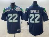 Men's Seattle Seahawks #22 Rashid Shaheed Navy 2025 F.U.S.E. Super Bowl LX Patch Vapor Jersey