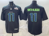 Men's Seattle Seahawks #11 Jaxon Smith-Njigba Black Super Bowl LX Patch Jersey