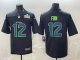 Men's Seattle Seahawks #12 Fan Black Super Bowl LX Patch Jersey