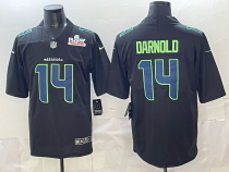 Men's Seattle Seahawks #14 Sam Darnold Black Super Bowl LX Patch Jersey