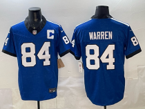 Men's Indianapolis Colts #84 Tyler Warren Blue 2025 F.U.S.E. Throwback Vapor Limited Jersey
