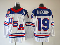 Men's USA #19 Matthew Tkachuk White 2025-2026 Stitched Jersey