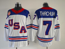 Men's USA #7 Brady Tkachuk White 2025-2026 Stitched Jersey